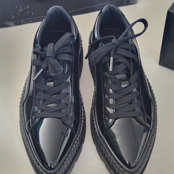 Puma Pointy Creeper Rihanna Fenty Patent Black Size 8 - Picture 1 of 10